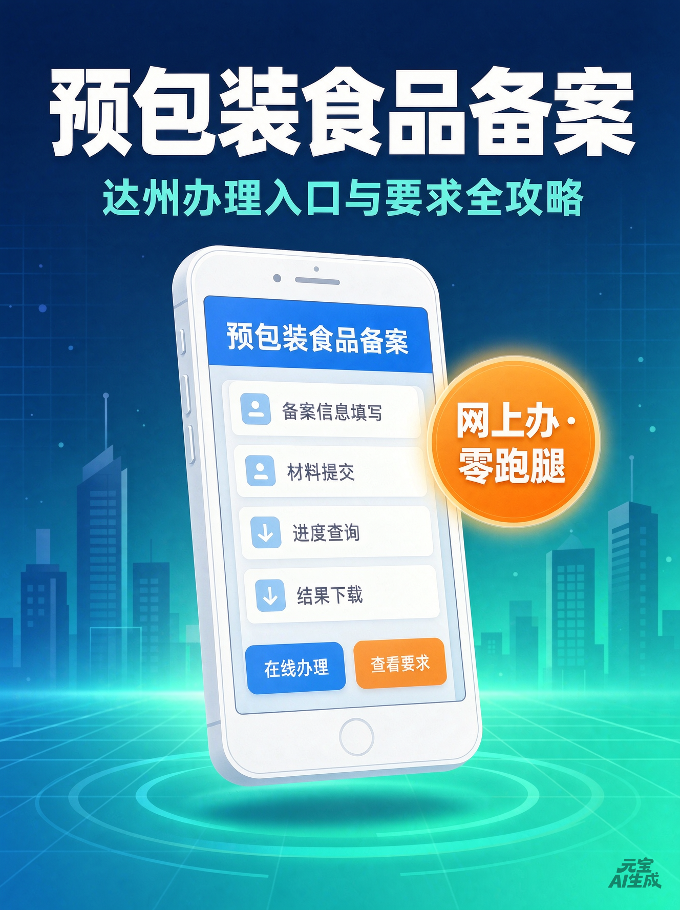 达州预包装食品备案网上办理入口在哪？材料+流程一次说清